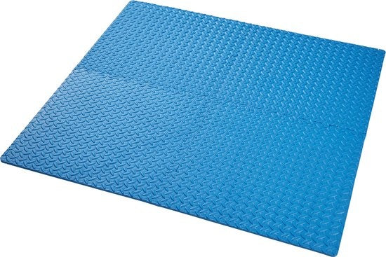 tectake - Lot de 8 tapis de protection tapis de protection de sol tapis de fitness - bleu - 402655