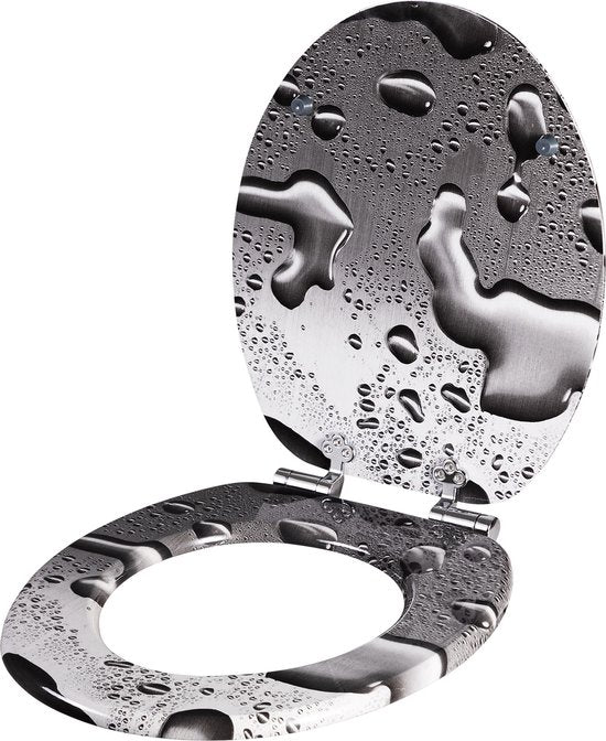 Abattant WC Gouttes d'eau - Sotf Close Antibacterial - MDF 150kg