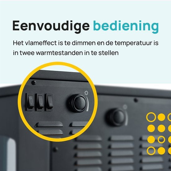 MOA Poêle électrique - Cheminée d'ambiance - Emplacement pour bois décoratif - EFS183C