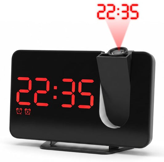 Radio-réveil Nuvance - Réveil numérique avec projection - Radio-réveil - 2 alarmes - Réveils numériques - Radio-réveil sur secteur