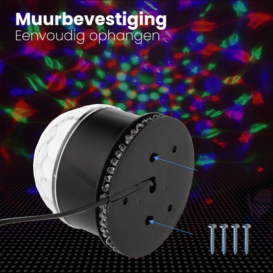 Auronic Rotating Discolamp - Duo Pack - Discoball - LED - Lumière de discothèque - Télécommande et contrôle musical - Enfants/Adultes