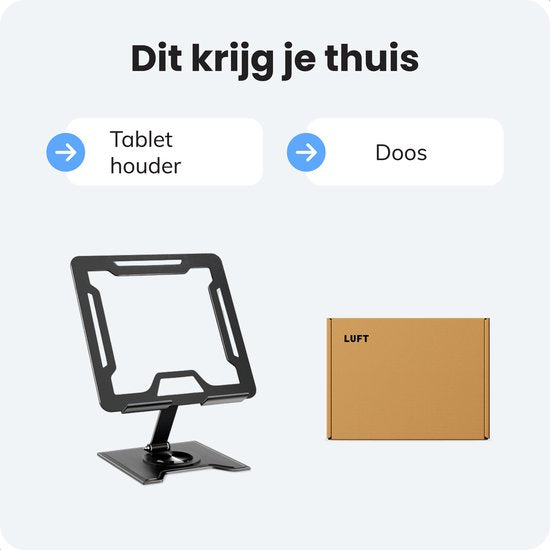 Luft Support de tablette - Jusqu'à 13 pouces - Support de tablette - Support d'iPad - Tablette Samsung - Trépied