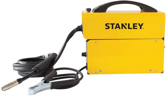 Stanley Soudeur inverter MIG 100 230V sans gaz, fil fourré 0,8-0,9 mm, fonction synergie pour un soudage sans projections, facteur de marche 60% à 100A, poids léger 5 kg, économe en énergie et facile d'utilisation