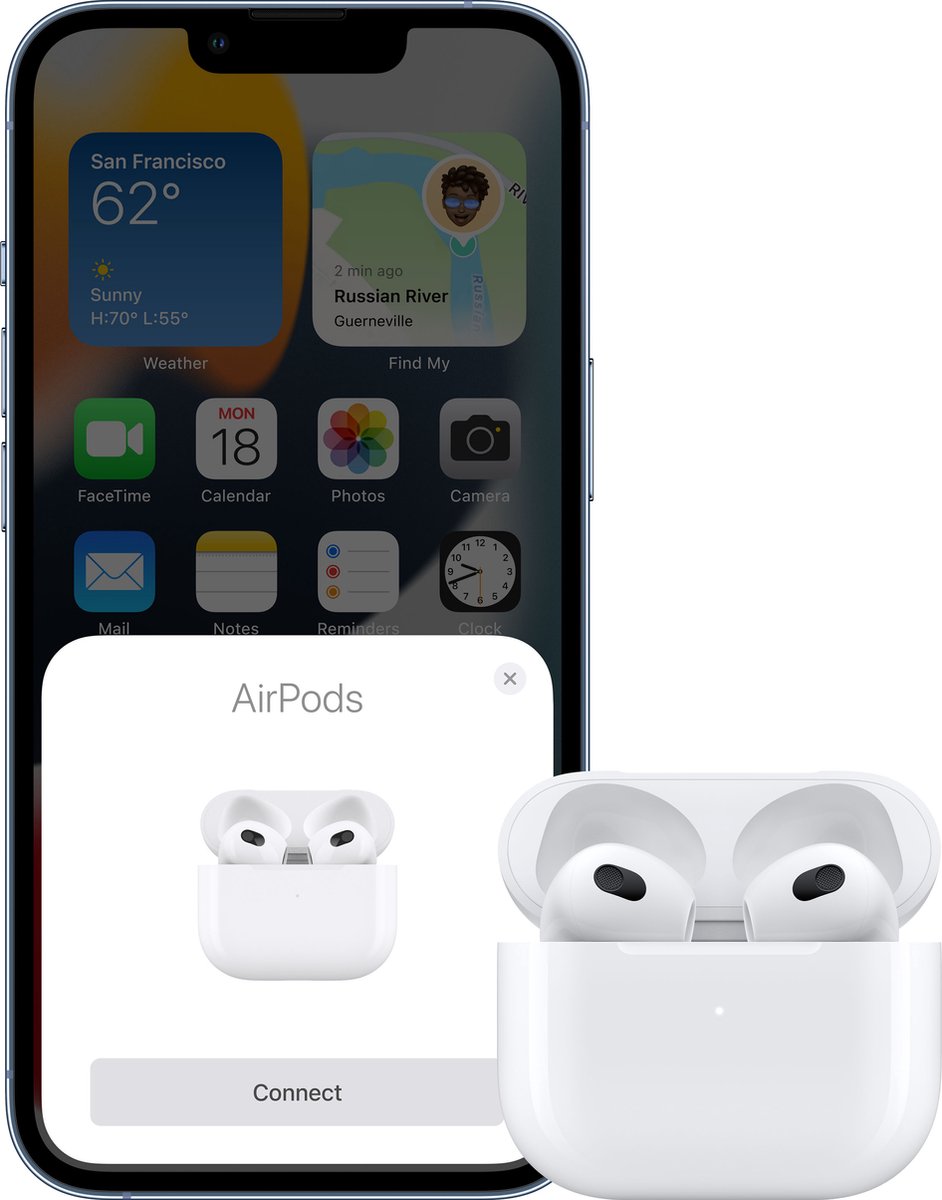 Apple AirPods (3ème génération) Casque intra-auriculaire sans fil Appel/musique Bluetooth Blanc