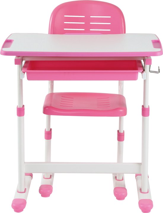 Table de dessin pour enfants avec chaise de bureau - table d'écolier - ergonomique réglable en hauteur