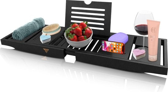 Toivo Bathboard - Extensible 75 - 111 cm - 2 bombes de bain incluses - Support de bain - Pour le bain