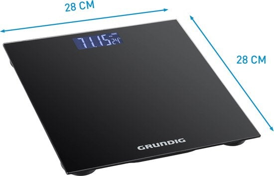 Balance - Grundig - Balance Personnelle Numérique - Pèse-personne numérique - précision 50g - 2 à 180 Kilo - De 2 à 180 Kilos - Noir