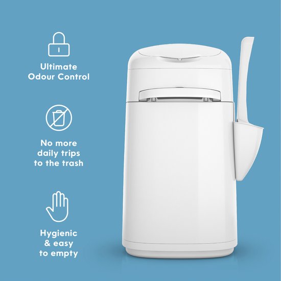 Litter Locker Litterlocker By Genie - Accessoires pour bac à litière - 24,3 x 23 x 7 cm Blanc