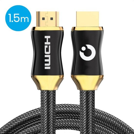 Auronic Câble HDMI 2.0 - 1.5M - 18Gbps - Haute vitesse et résolution - 4K (60 Hz) - Noir