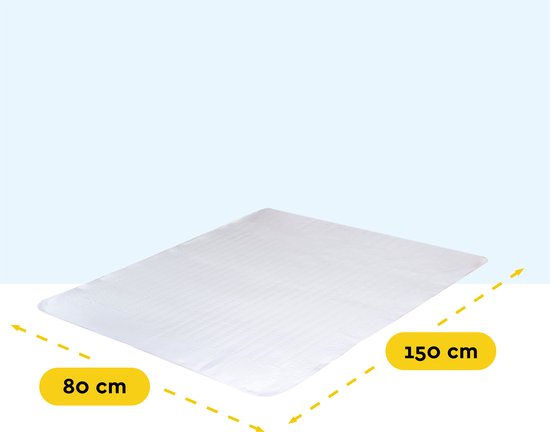 BRASQ Couverture électrique 150x80 cm - 1 personne - Couverture chauffante - 3 niveaux de chaleur - minuterie et télécommande - Couverture chauffante à économie d'énergie 60W
