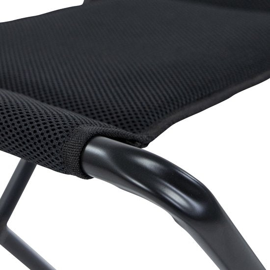 Bo-Camp - Tabouret + tablette - Pliable - Noir