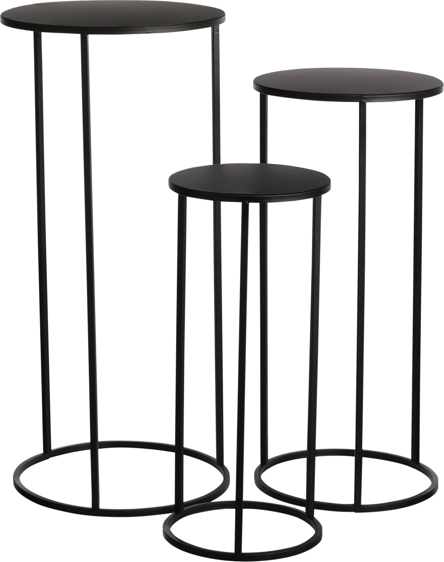 Everydays by Intratuin Table d'appoint Quinty noire - Diamètre 27 cm, hauteur 60 cm