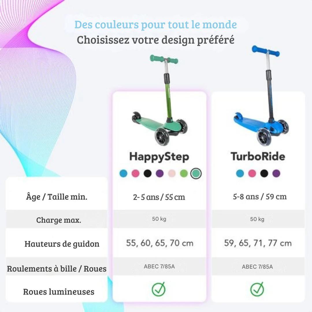 Trottinette enfants - LifeGoods -  2-5 ans - 3 roues LED lumineuses - Hauteur réglable  - Vert