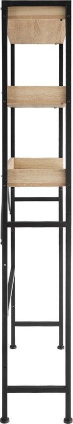 tectake Etagère de salle de bain Seattle 67 x 25 x 165,5 cm Bois clair industriel, chêne Sonoma - 404864