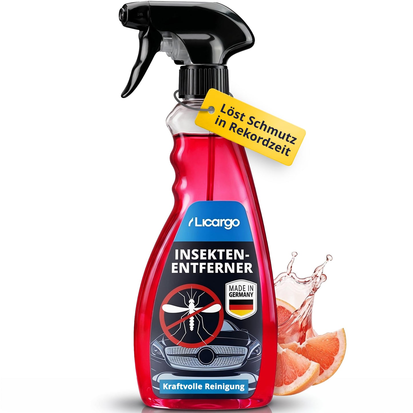 Licargo - produit anti-insectes - nettoyage et entretien automobile - 750 ml - pour vitres et peinture - pour voiture et caravane