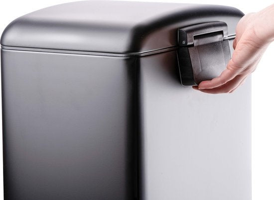 Dirt Devil Pedal bin 30 litres - Poubelle - acier inoxydable - Noir