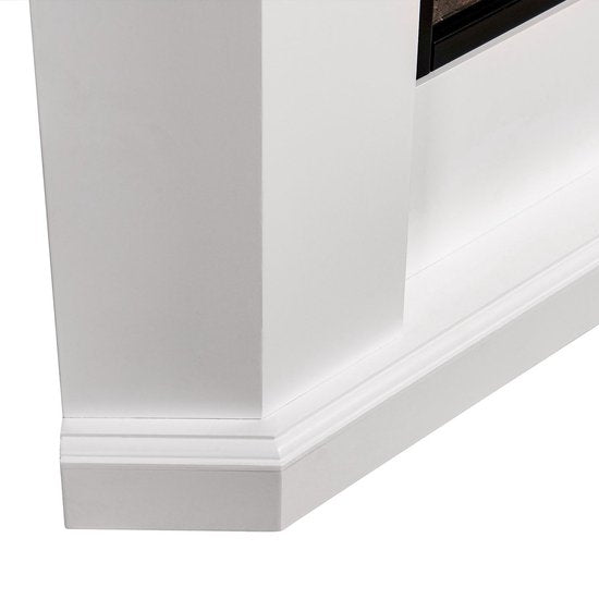 Chauffage électrique - Forme d'angle - 2000 watts - Blanc - Effet de feu