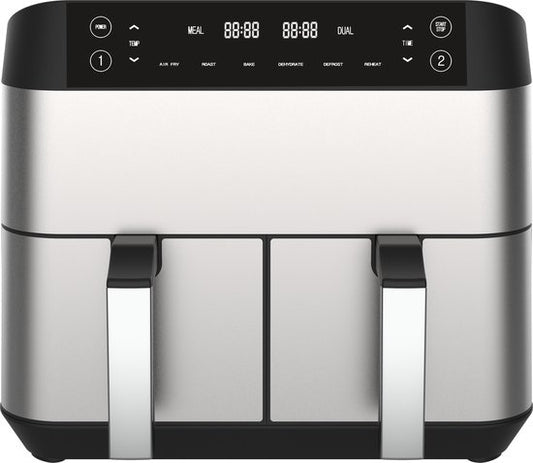 Niceey Double Airfryer XXL - 8L - 2460W - Silver