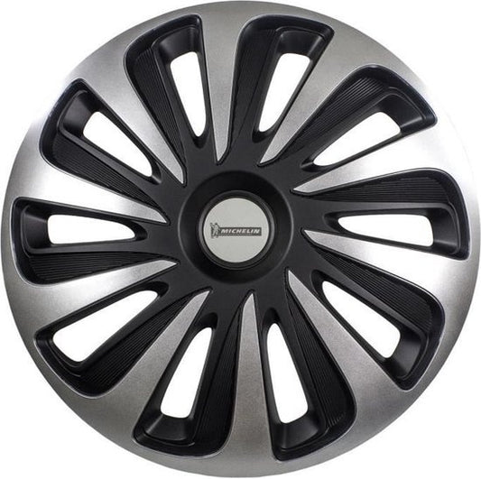 Michelin Wieldoppen 15 inch - zilver/zwart - nvs