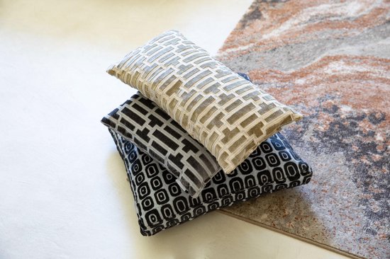 Coussin Zuiver Scape 45x45cm – Noir et blanc