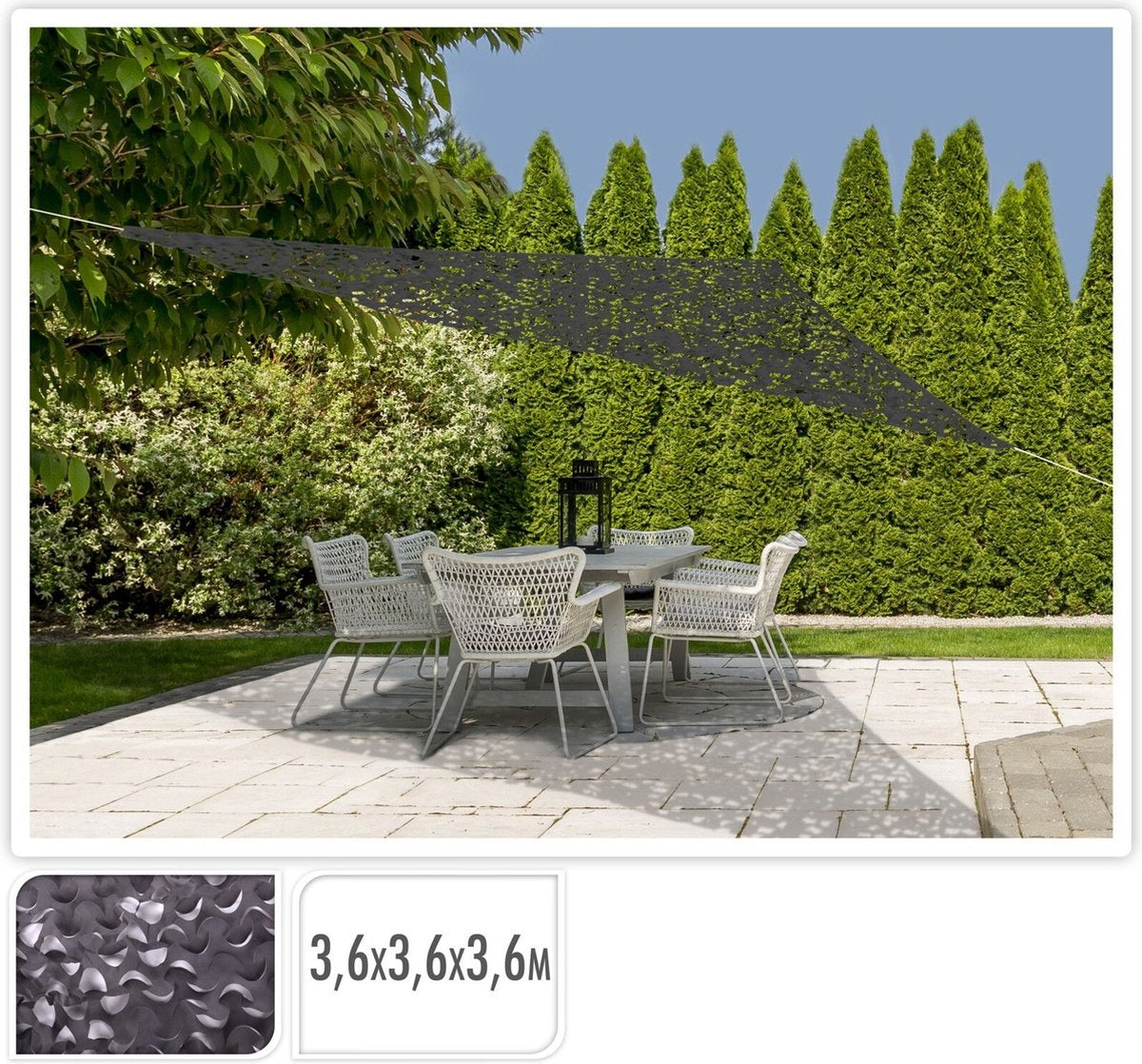 Ambiance Camouflage schaduwdoek - Tarpen -