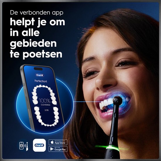 Brosse à dents électrique Oral-B iO 10 - Noire - avec étui de voyage rechargeable et support pour brossettes