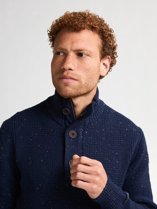 Petrol Industries - Pull mélangé pour homme Buffalo - Bleu - Taille S