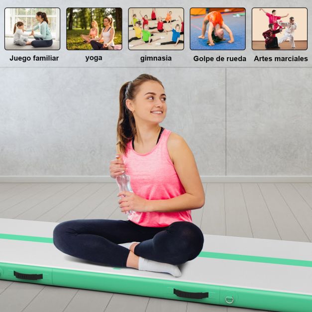 Coast Gymmat avec compresseur - Intérieur et extérieur - 450 x 100 x 15 cm - Vert