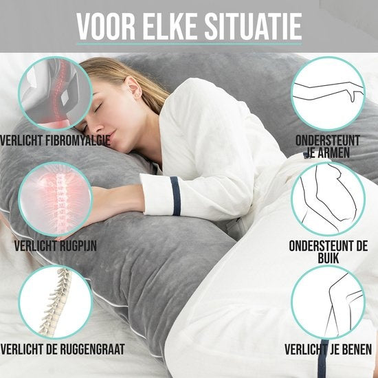 Oreiller de maternité XXL - Strex 280cm - Housse amovible