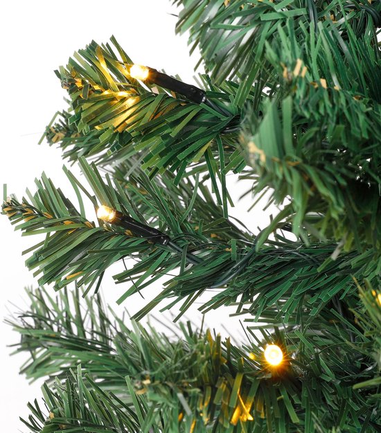 Black Box Trees Norton Ensemble de 2 arbres de Noël artificiels et 1 couronne de Noël avec lumières LED - Vert givré