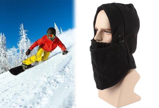 Cagoule - masque de ski/snowboard - cache-cou unisexe noir