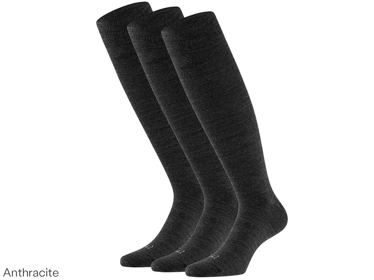 Chaussettes mi-longues en laine mérinos Comfort Essentials - Durables et confortables - pointures 43-46 - mélange foncé
