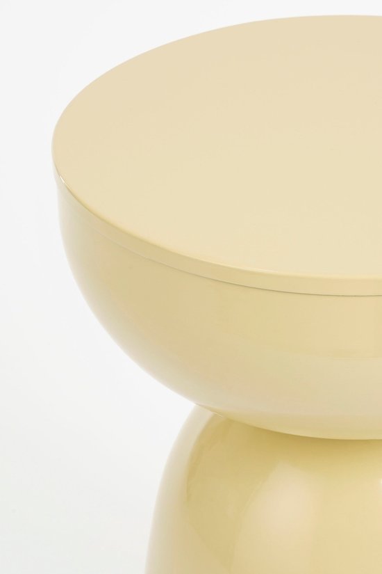 Mica Decorations Elliot Table d'appoint - Table d'appoint ronde H45 x Ø32 cm - Petite table d'appoint pour le salon ou la chambre - Idéale comme table pour plantes - Fer avec revêtement par poudrage - Beige