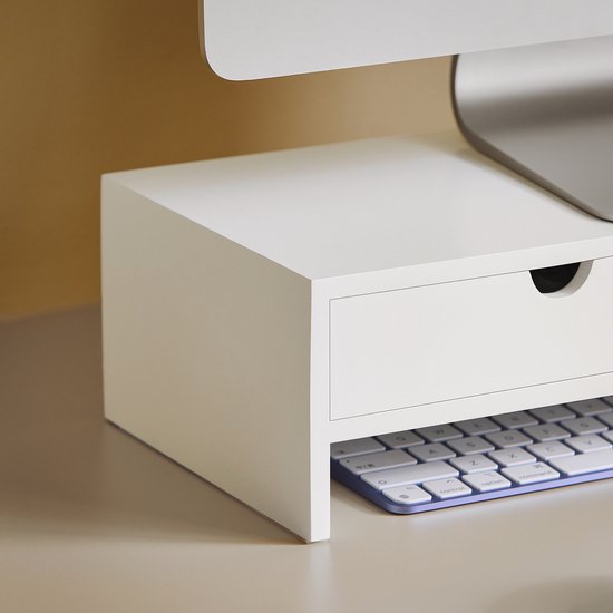 Meuble de bureau - SoBuy - Support ordinateur portable / écran - 47 x 18 x 11 cm - Blanc