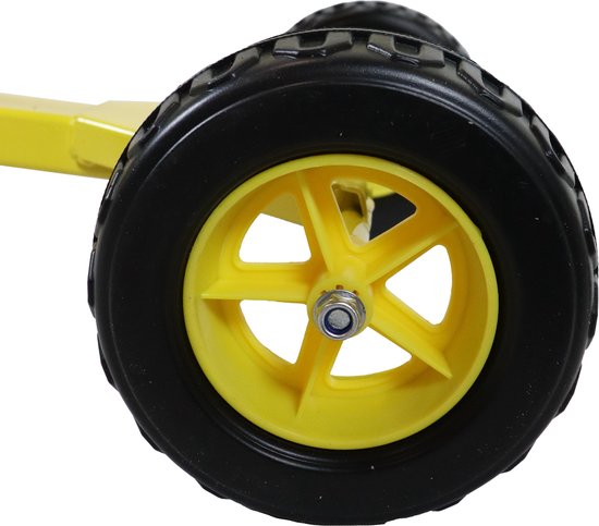 AXI Dean, pelleteuse à roulettes pour bac à sable, jaune/noir - Siège pivotant à 360°