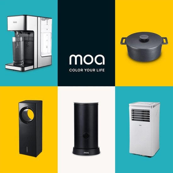 MOA Casserole en fonte - Capacité 4,75 litres - 26CM - Ronde - Toutes sources de chaleur - Egalement pour induction - Poids 5,8 kg - Noire - MOAMC26B
