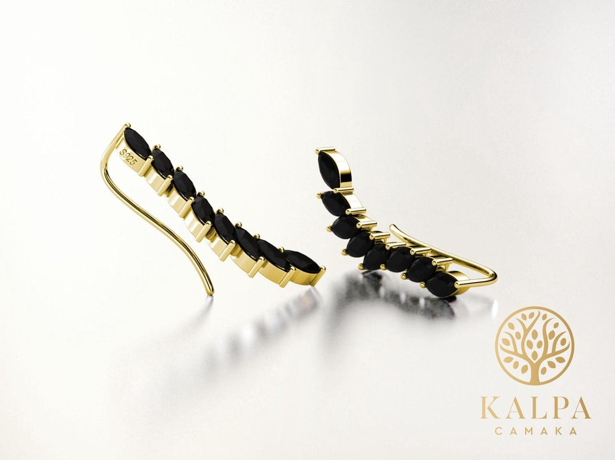 Boucles d'oreilles pour femmes - Yolora - Cristaux Kalpa Camaka - Or