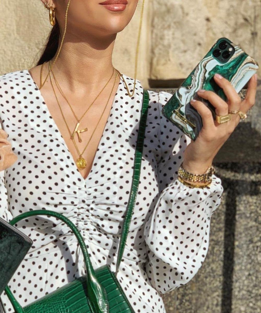 iDeal of Sweden iPhone 11 Pro Coque arrière - Golden Jade Marble