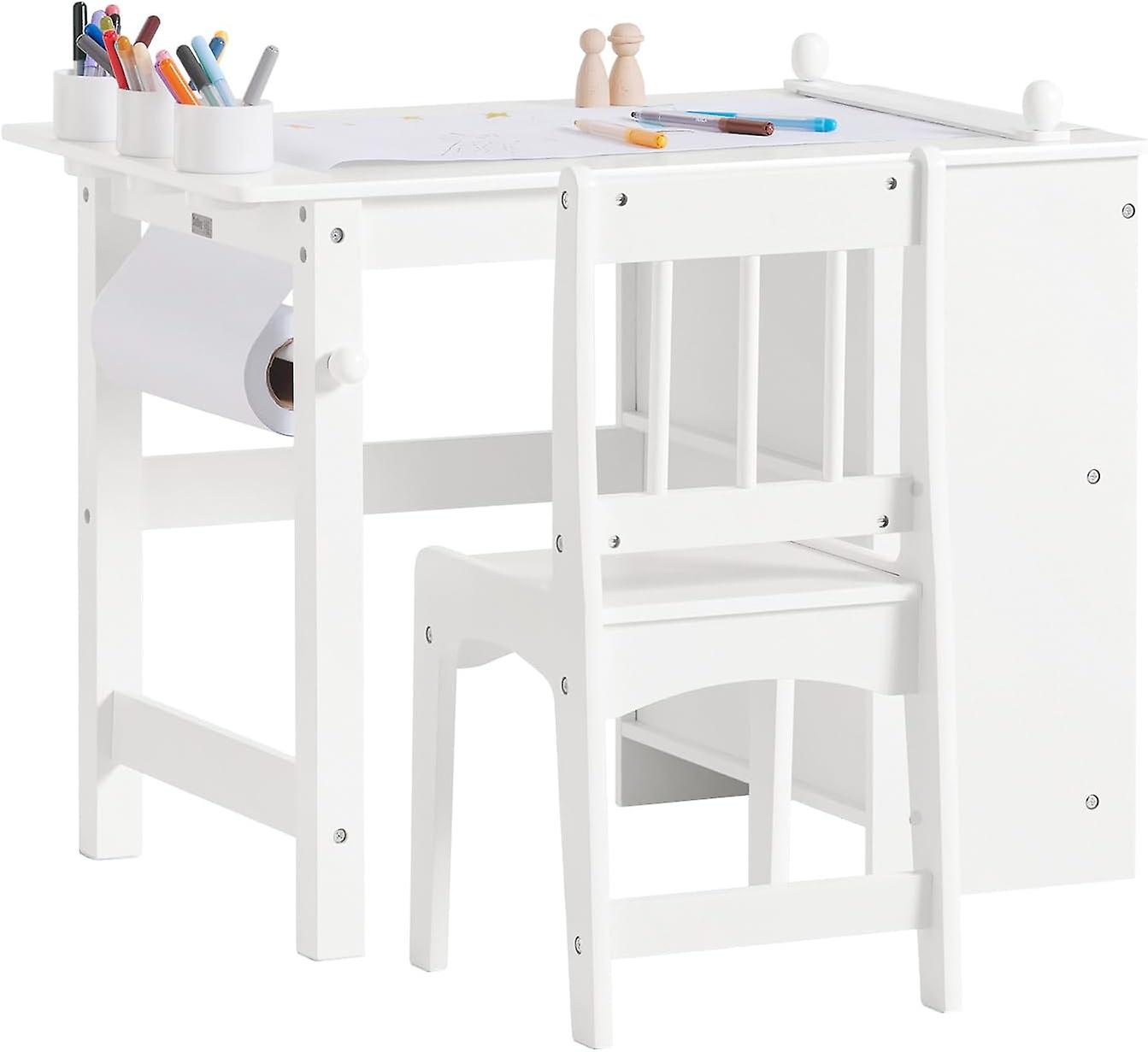 SoBuy - Ensemble bureau et chaise pour enfant - blanc - 80x54 x65.5 cm