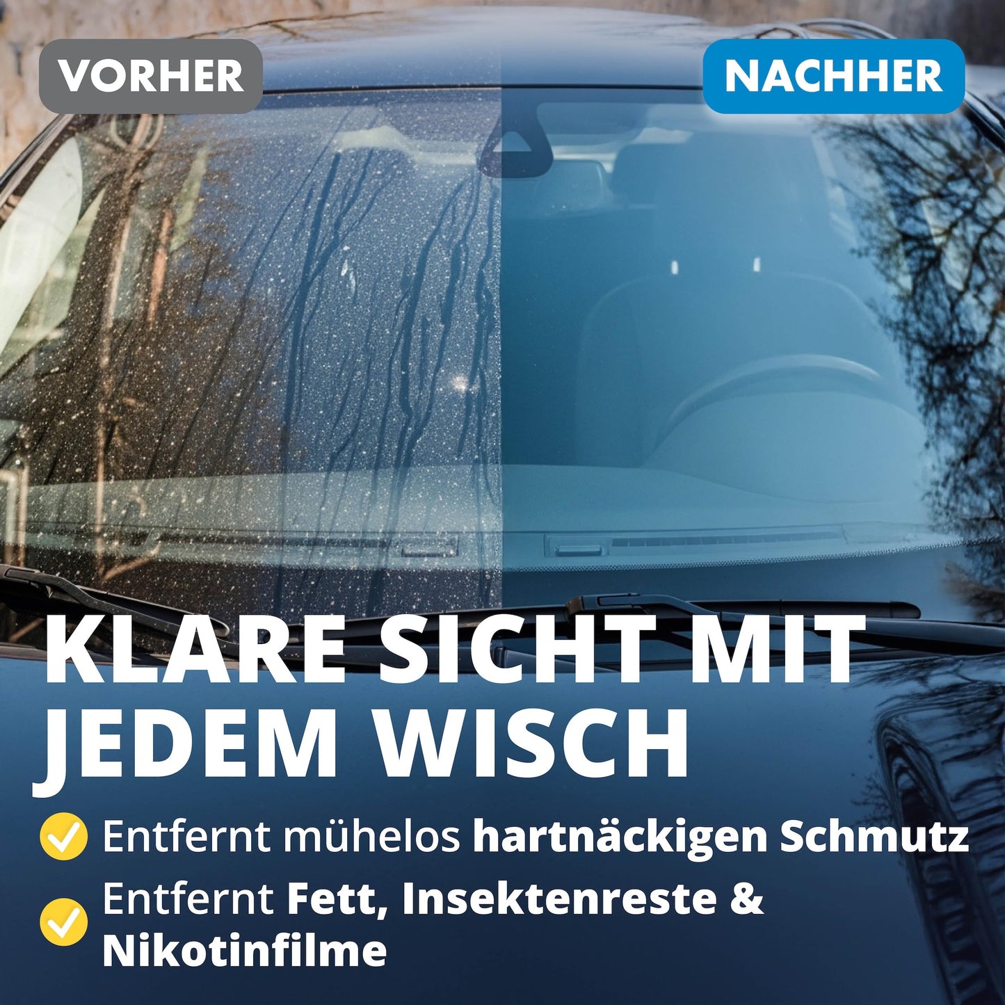 Licargo Nettoyant pour vitres de voiture 750 ml - Nettoyant pour vitres intérieures et extérieures - Ne laisse pas de traces - Fabriqué en Allemagne