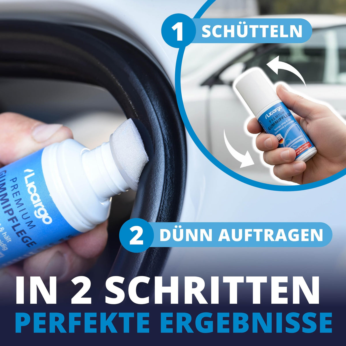 Stylo d'entretien pour caoutchouc Licargo 75 ml - Entretien du caoutchouc des joints de voiture - Pour les joints de portes et de vitres
