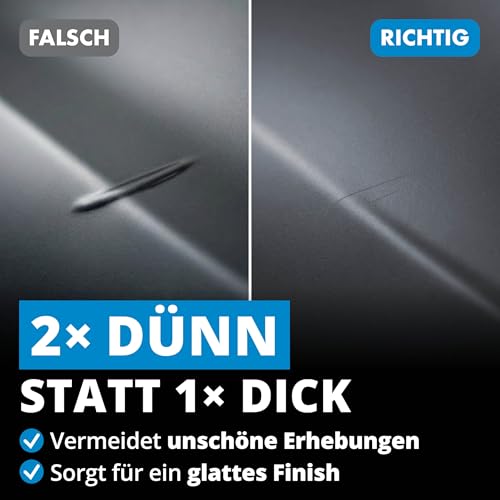 Stylo de retouche Licargo - gris anthracite mat RAL 7016 - peinture de retouche pour voiture, jantes et métal - avec pinceau de précision