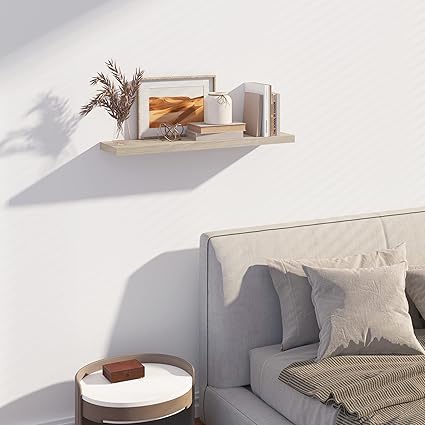 EUGAD 0046QJ Etagère murale flottante - 80 cm - Chêne Sonoma - MDF - max 10 kg