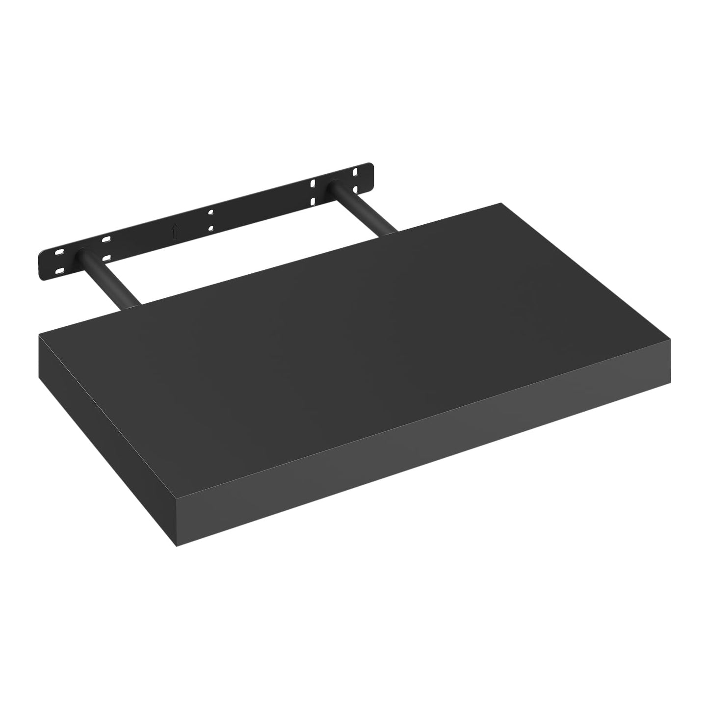 eSituro SWS0260 étagère murale flottante - étagère murale - MDF noir mat - 40 x 23 x 3,8 cm - capacité de charge 10 kg