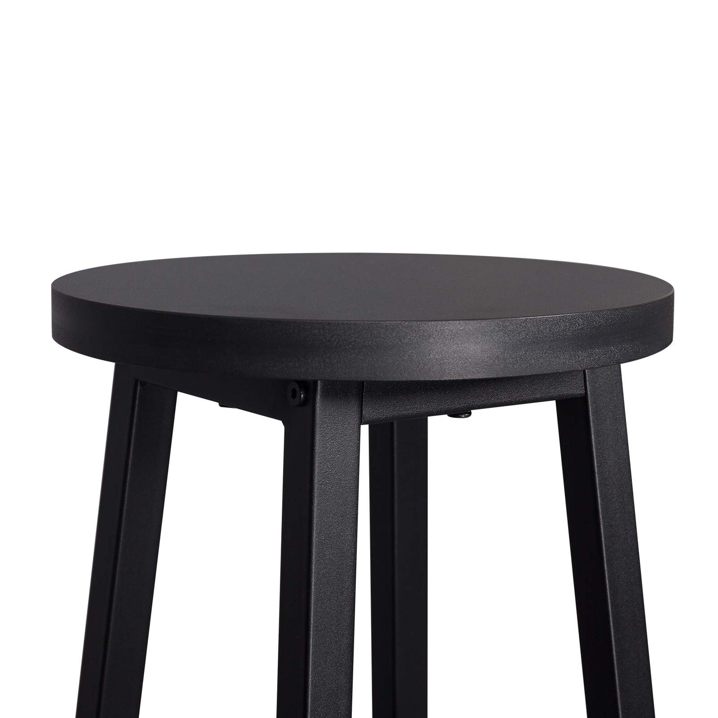 WOLTU BH130sz-2 - Lot de 2 tabourets de bar - Noir - Hauteur d'assise 71 cm avec repose-pieds