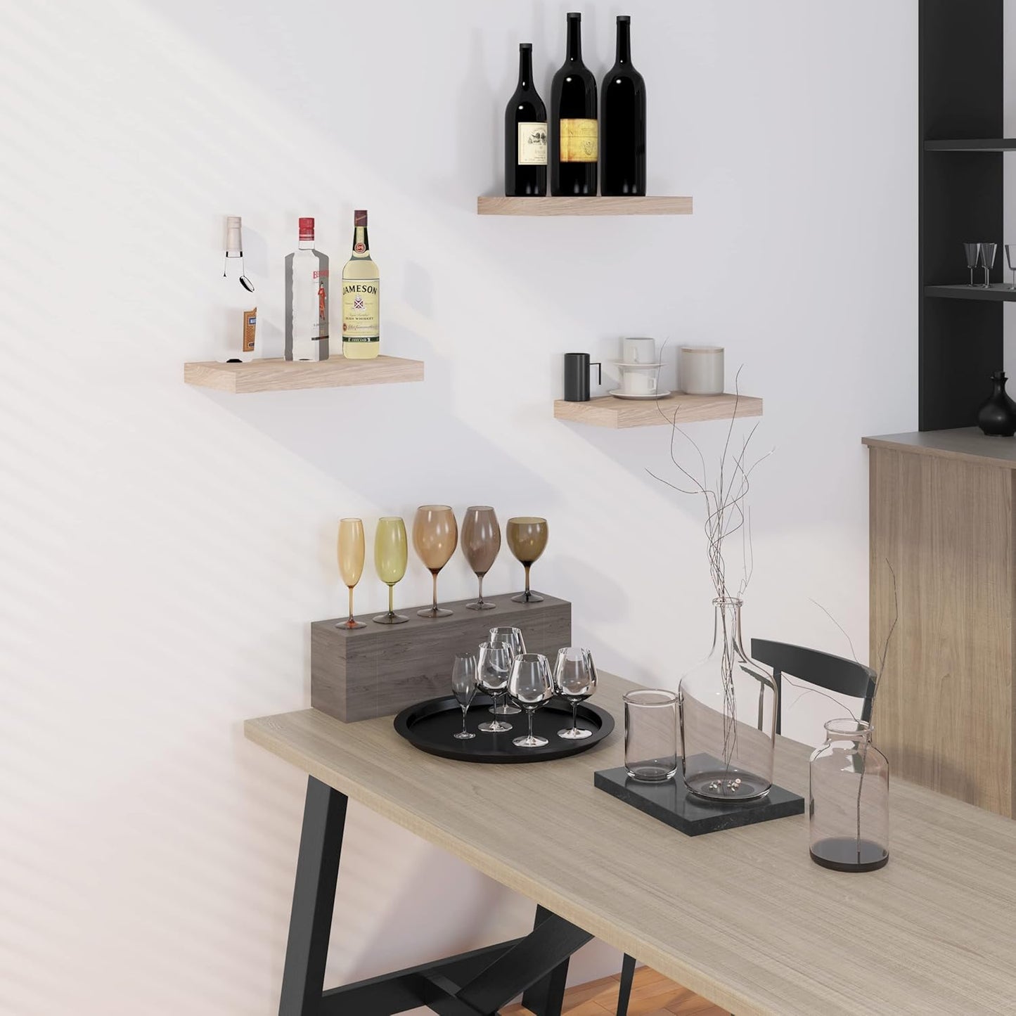 EUGAD 0083QJ étagère murale - étagère murale flottante - 40 cm - Chêne Sonoma - MDF