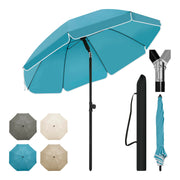 Parasol de balcon WOLTU - Rond 175 cm - Bleu - Inclinable à 45 degrés - Réglable en hauteur - Résistant aux UV et imperméable