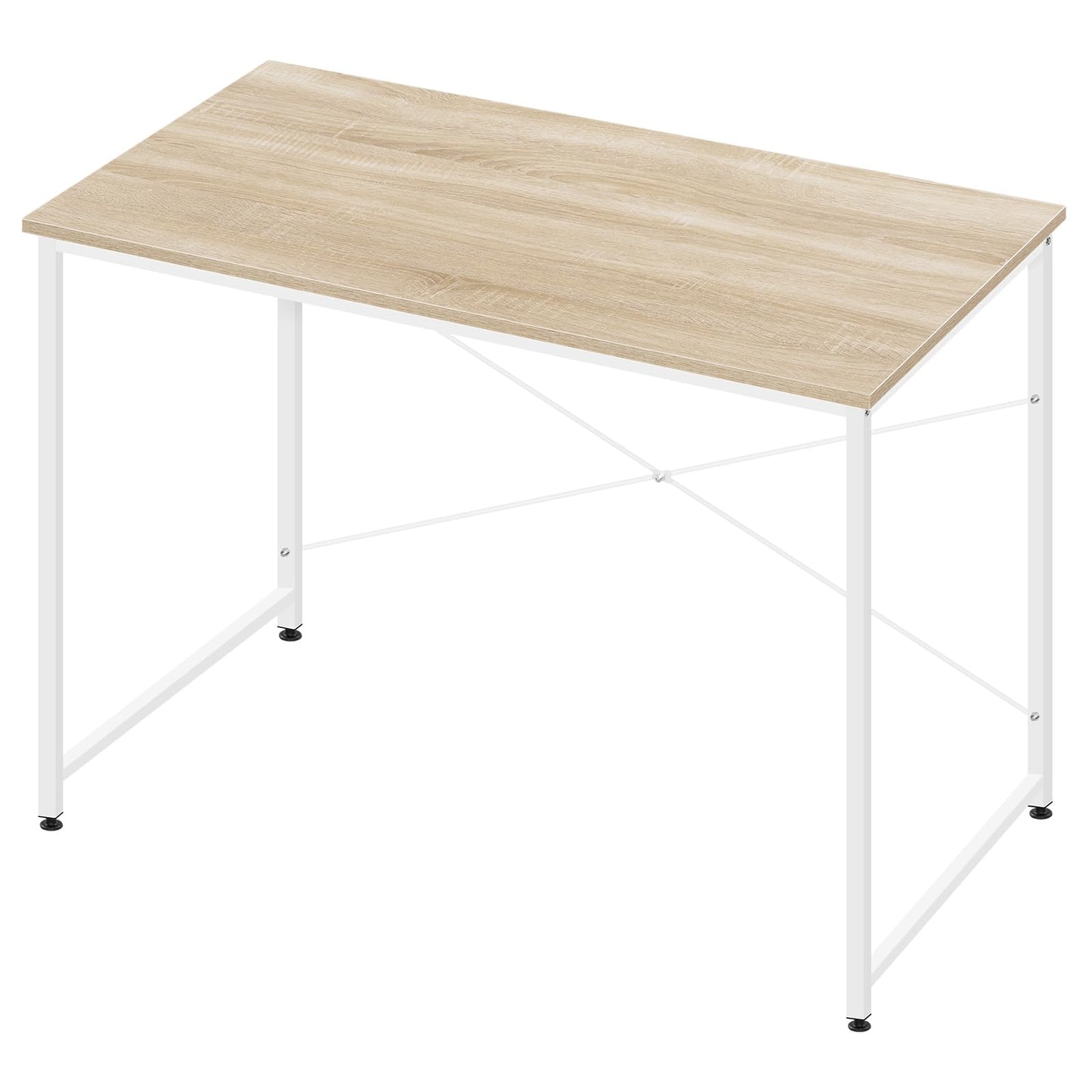 Bureau d'ordinateur Woltu - 100 x 75 x 50 cm - Bois E1 - Structure métallique - Chêne clair