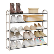 Étagère à chaussures Woltu - 79 x 75 x 18,5 cm - 5 étages - Poignée de transport - Gris/Crème