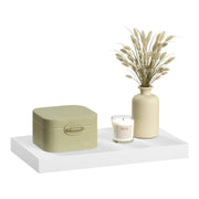 Étagère murale Esituro - 30 x 3,8 x 22,9 cm - Suspendue - MDF - Blanc